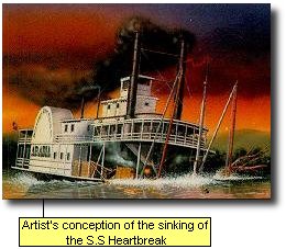 Artist's conception of the sinking of the S.S. Heartbreak